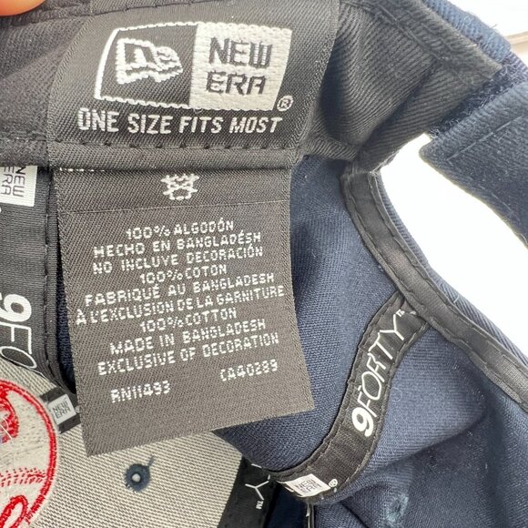 New Era 9Fifty NFL New York Yankee Blue Navy Embroidered Snapback Cap Hat - Picture 9 of 10